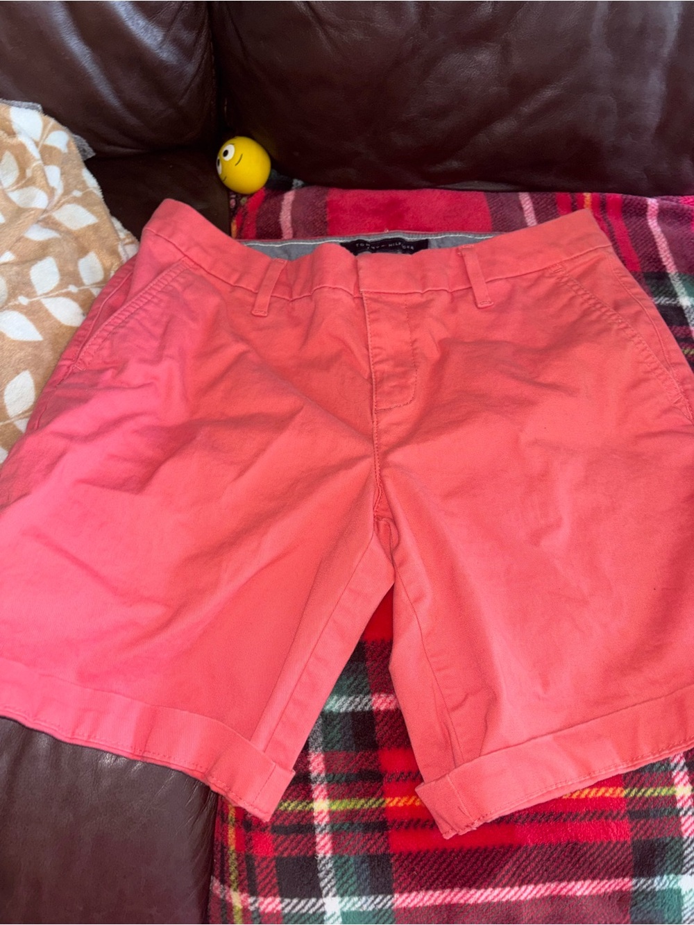Tommy Hilfiger Women's Coral Cotton Blend Chino Shorts
